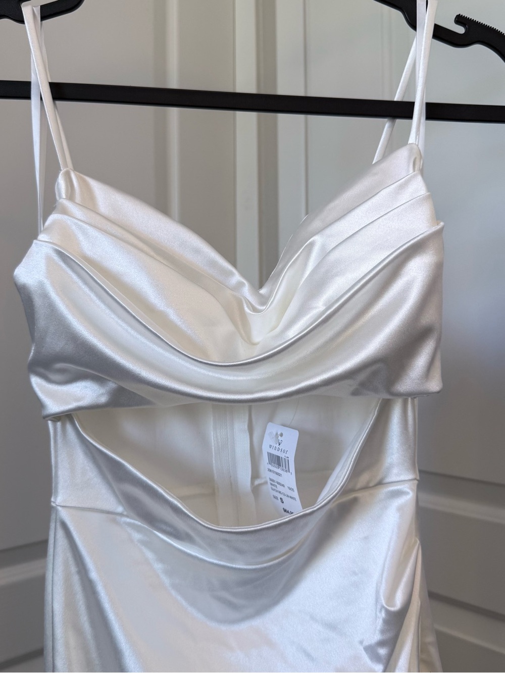 NWT Windsor Seona White Satin Dress - Picture 3 of 7